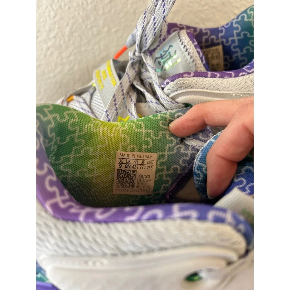 Adidas Donovan Mitchell DON Issue 3 Autism Awareness Grey Purple GY0301 Mens 9